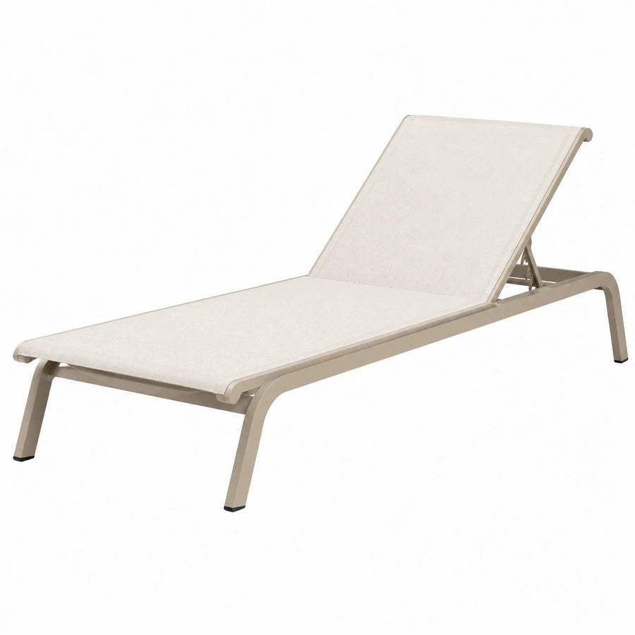 Bain de soleil 190 x 65 x 92 cm aluminium beige dossier réglable