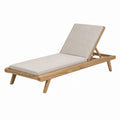 Bain de soleil 200 x 70 cm en bois beige - dossier réglable extérieur