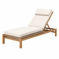 Chaise longue 200 x 70 cm en bois naturel et cordage tressé avec dossier réglable pour extérieur